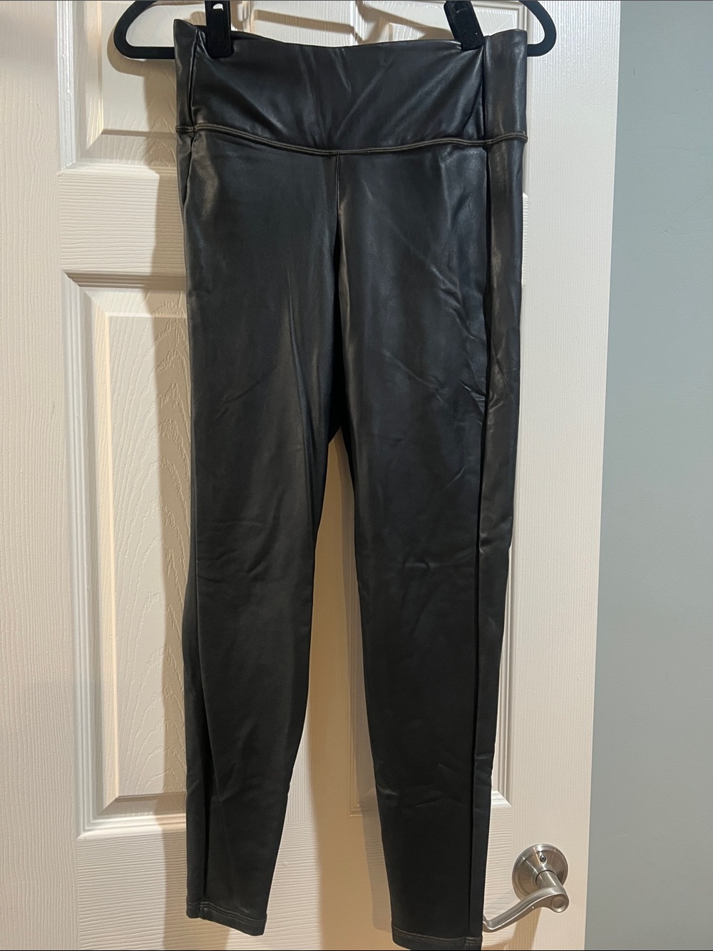 Athleta Women’s Faux Leather Black Leggings